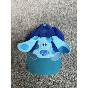 Blue's Clues Vintage 1999 Blue Toddler Kid Hat Viacom Size Floppy Ears 3D String